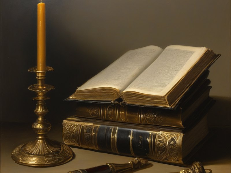 the great Ledger, open in candlelight
